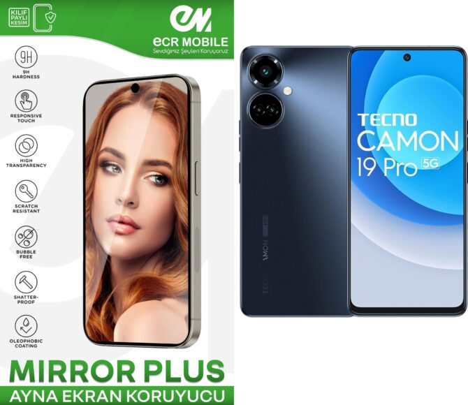 Tecno Camon 19 Pro Esnek Ayna(Mirror) 9H Nano Ekran Koruyucu