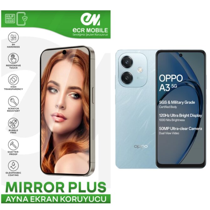 Oppo Reno A3 (CPH2669) ile Uyumlu Esnek Ayna(Mirror) 9H Nano Ekran Koruyucu